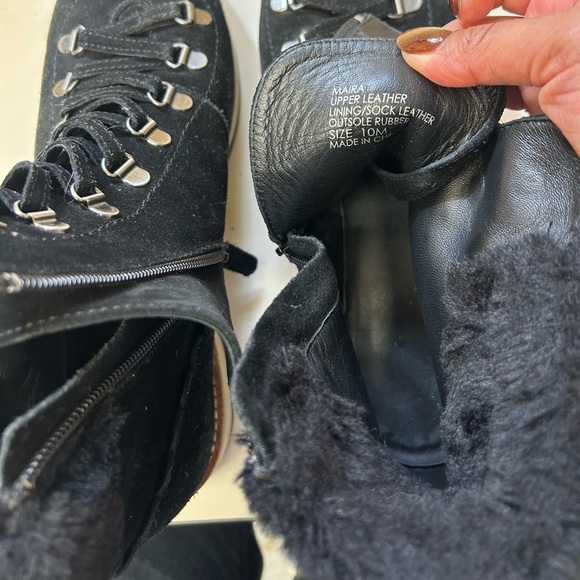 Kate Spade Upper Leather  Women's Black Suede Ankle Boots - Picture 6 of 8